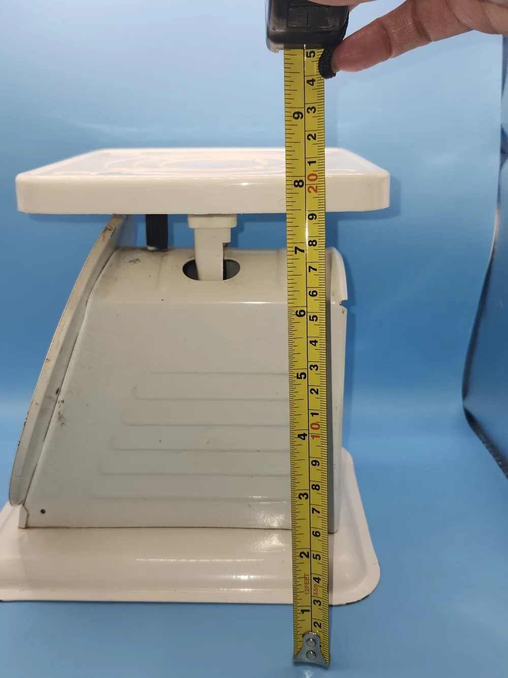 Vintage American Family Scale 25 lb White Metal Kitchen Food Farmhouse Decor